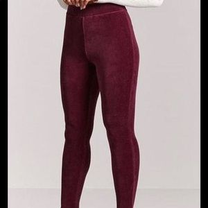 Velvet leggings with stirrups. Never worn
